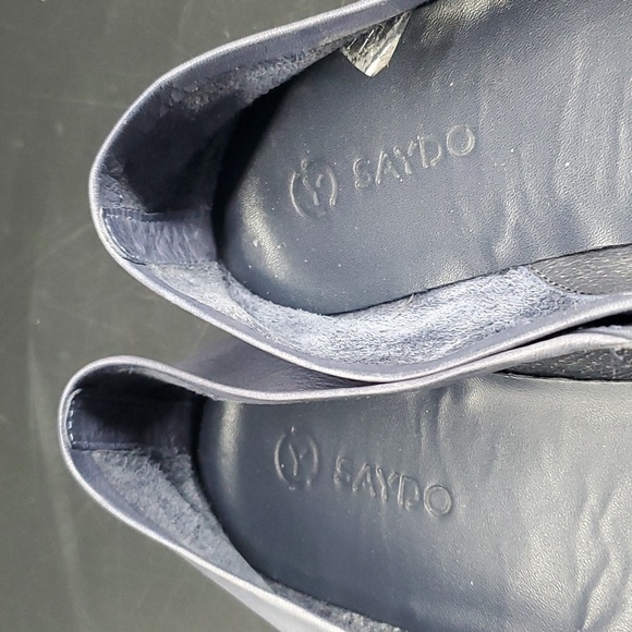 Saydo Blue Leather Loafers Slip-on EU 40 US 9.5 Made In Portugal - Picture 10 of 11